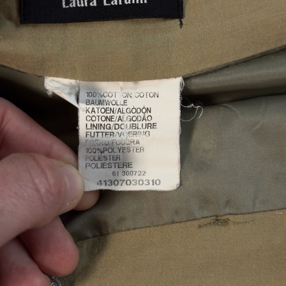 LARDINI Laura Lardini Embroider Olive Green Midi‎ Poplin Tiered Broomstick Skirt - Picture 9 of 9